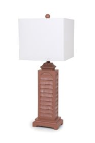 Set of Two 30" Red Table Lamps With Shades