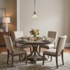 Silver Metal Hanging with Round Clear Glass Shade
