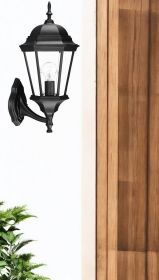 22" Black And Clear Metal Flush Mounted Sconce