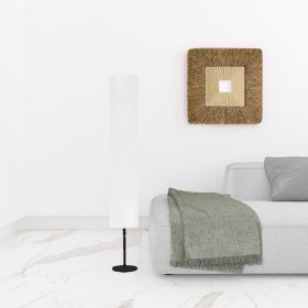 59" Color Changing LED Column Floor Lamp With White Rectangular Shade