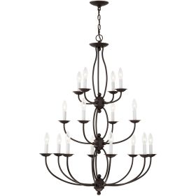 Bronze Multi Light Metal Dimmable Chandelier With Shades