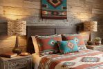 Set of Two 21" Dark Brown Gourd Bedside Lamps With Drum Shades