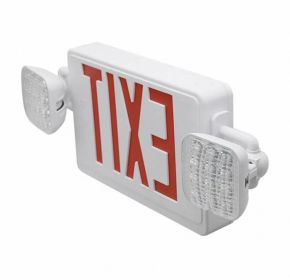 19" Red Double Sided Emergency Exit Combo Sign With Lights