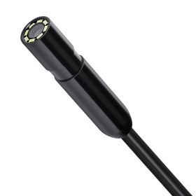 VEVOR Endoscope Camera with 49.2FT Semi-Rigid Cable, 1920P HD Borescope for Android & IOS, Industrial Inspection Camera with Light - 8 LED, 2X Zo