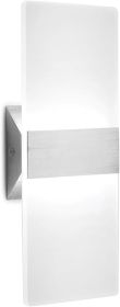 ChangM Modern LED Acrylic Wall Sconce 12W Cool White 6000K Up Down Lamp for Bedroom Corridor Stairs Bathroom Indoor Lighting Fixture Lamps Home R