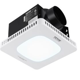 VEVOR Bathroom Exhaust Fan, 110 CFM High-Efficiency Ventilation, 1.5sones Low Noise Operation All-Copper Motor, Energy-Saving Bathroom Ceiling Fa