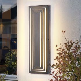 23.6 in Modern Long Outdoor Wall Lights Exterior Lights for House,LED Outdoor Wall Large Front Porch Light Fixture For Garage, garden