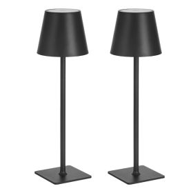 VEVOR Cordless Table Lamp, 2-Pack, 5200mAh Built-in Rechargeable Battery Desk Lamp, 3 Color Stepless Dimming Up, 3000-6500K Color Temperature
