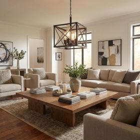 Brooklyn 4-Light Oil-Rubbed Bronze Convertible Pendant