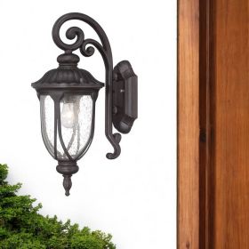 17" Black And Clear Metal Flush Mounted Sconce