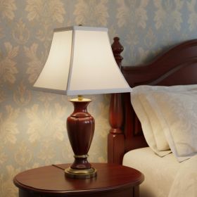 White No Slub Innsbruck Square Lamp Shade