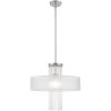 Nickel And Clear Metal Dimmable Chandelier With Shades