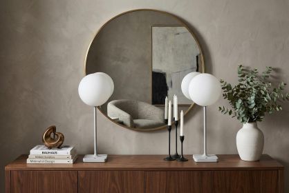 Set of Two 18" Gray USB Table Lamps LED