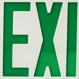12" Green Single Sided Exit Sign