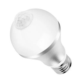 E27 Motion Sensor Light Bulb 9W 5W 6500K Dusk To Dawn (Option: White)