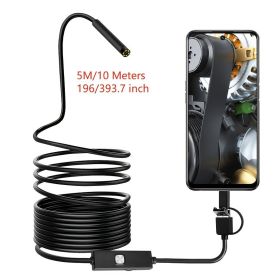 1pc Long Wire Android Endoscope 3 In 1 USB/Type-C Borescope Inspection Camera Waterproof For Smartphone With OTG And UVC PC; Tube Endoscope Snake (size: 393 Inch-Hard Wire)
