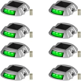 Vevor Driveway Lights, 8-Pack Solar Driveway Lights with Switch Button, Solar Deck Lights Waterproof (quantity: 8 Pieces, Color: Green)